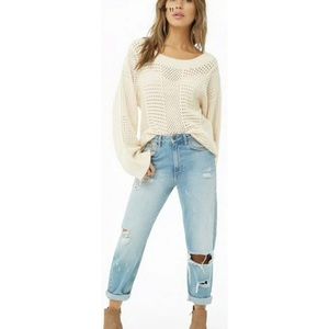 Fate By LFD  Nude Open Knit Sweater